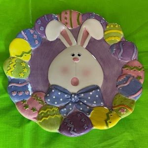 Lot of 2 Spring-Easter holiday serving dishes.